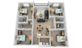 4x4 Apartment Bedroom Thumbnail