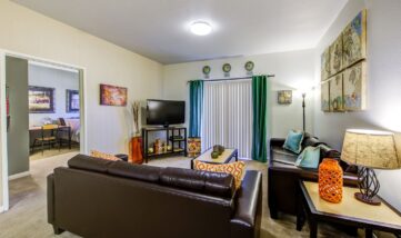 4 Bedroom Apartment Example Floor Plan, Living Room Focus 2